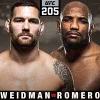 weidman-vs-romero-full-fight-video-ufc-205-poster