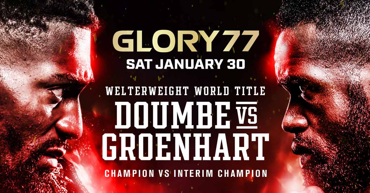 Cedric Doumbe vs Murthel Groenhart 3 full fight video Glory 77 poster