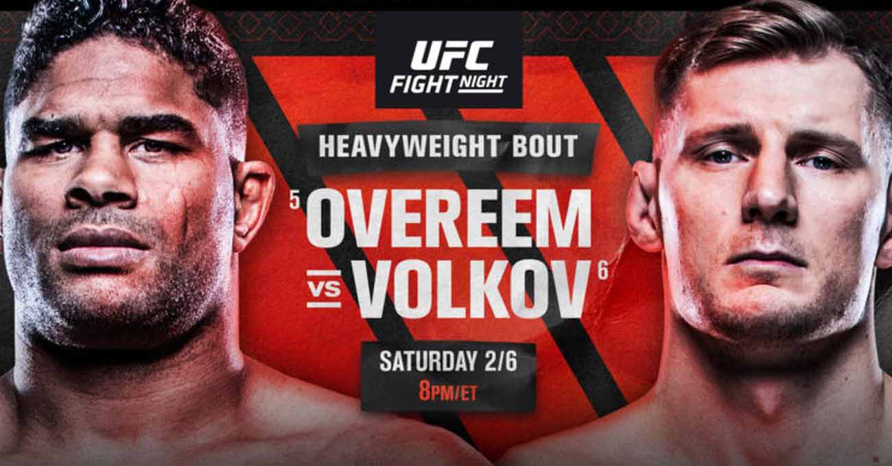 Alistair Overeem vs Alexander Volkov full fight video UFC Fight Night 184 poster