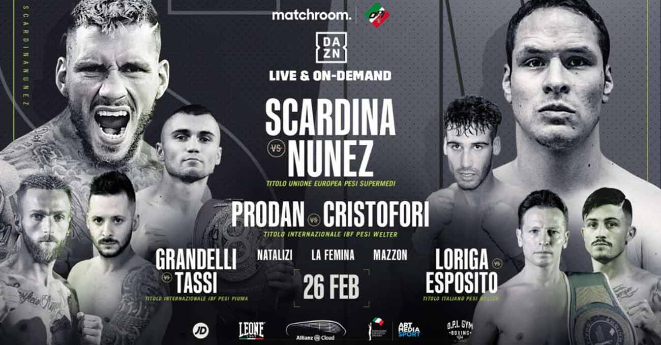 Daniele Scardina vs Cesar Nunez full fight video poster 2021-02-26