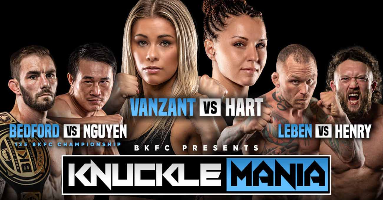 Paige VanZant vs Britain Hart full fight video BKFC KnuckleMania poster