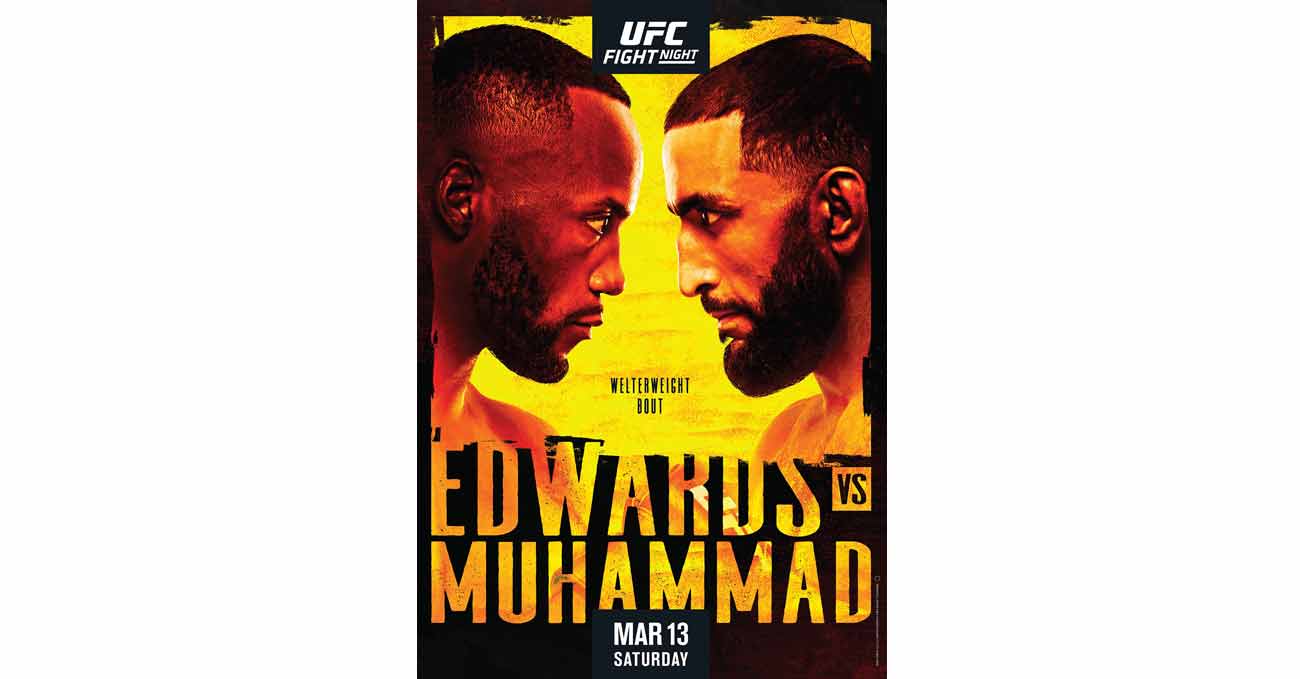 Leon Edwards vs Belal Muhammad full fight video UFC Vegas 21 poster