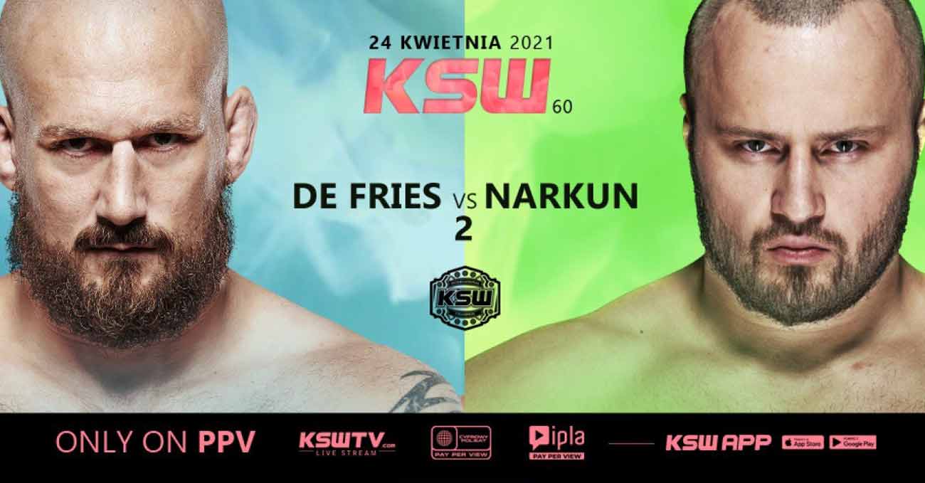 Philip De Fries vs Tomasz Narkun 2 full fight video KSW 60 poster