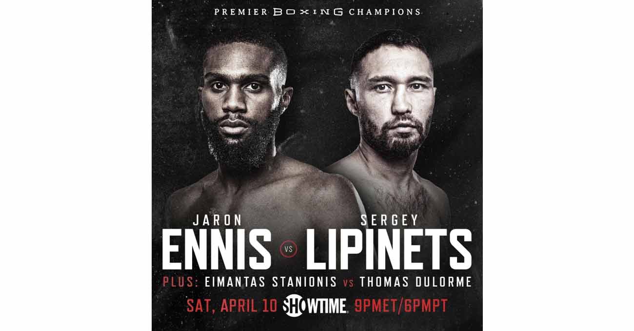 Jaron Ennis vs Sergey Lipinets full fight video poster 2021-04-10