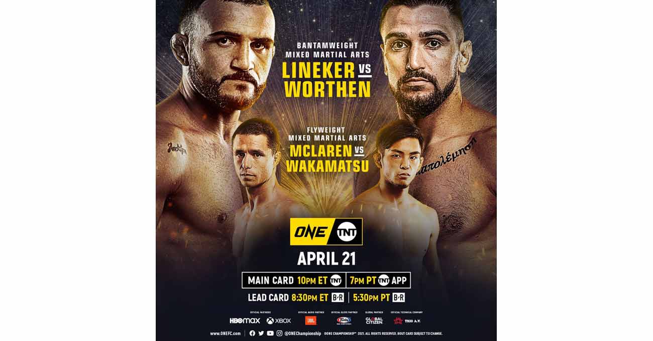 John Lineker vs Troy Worthen full fight video ONE on TNT 3 poster