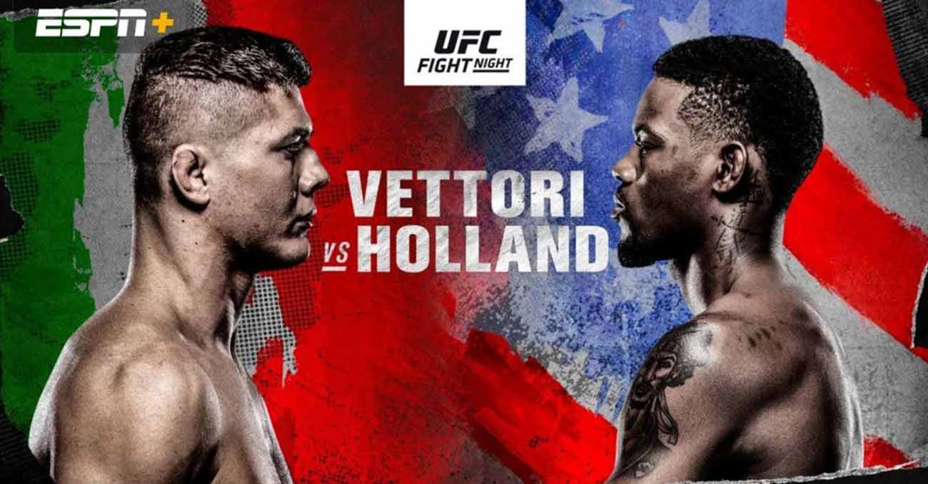 Marvin Vettori vs Kevin Holland full fight video UFC Vegas 23 poster