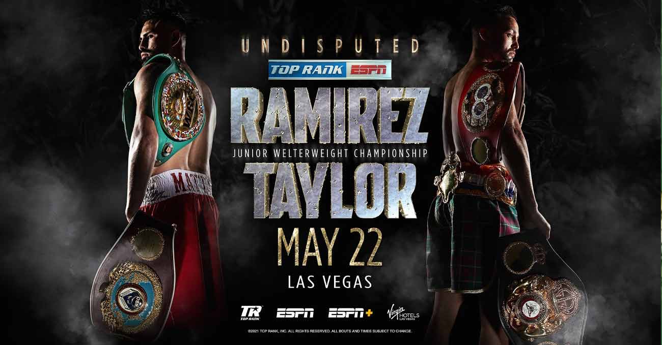 Josh Taylor vs Jose Carlos Ramirez full fight video poster 2021-05-22