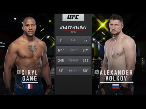 Ciryl Gane vs Alexander Volkov full fight video UFC Vegas ...