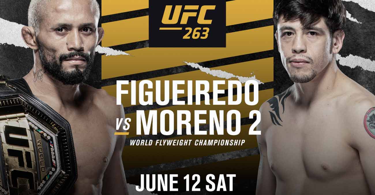 Deiveson Figueiredo vs Brandon Moreno 2 full fight video UFC 263 poster