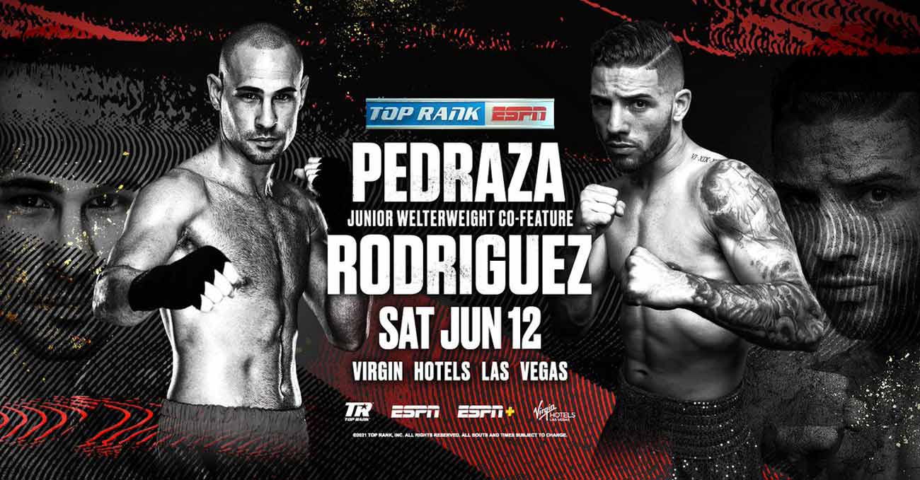 Jose Pedraza vs Julian Rodriguez full fight video poster 2021-06-12