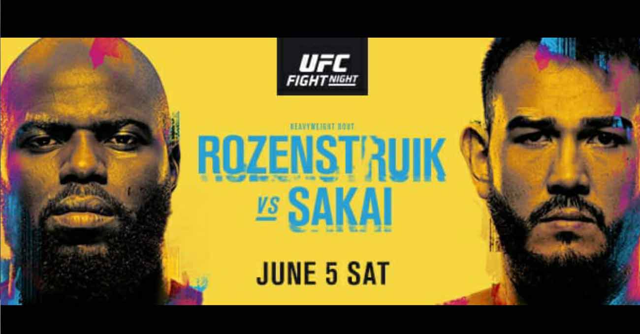 Jairzinho Rozenstruik vs Augusto Sakai full fight video UFC Vegas 28 poster