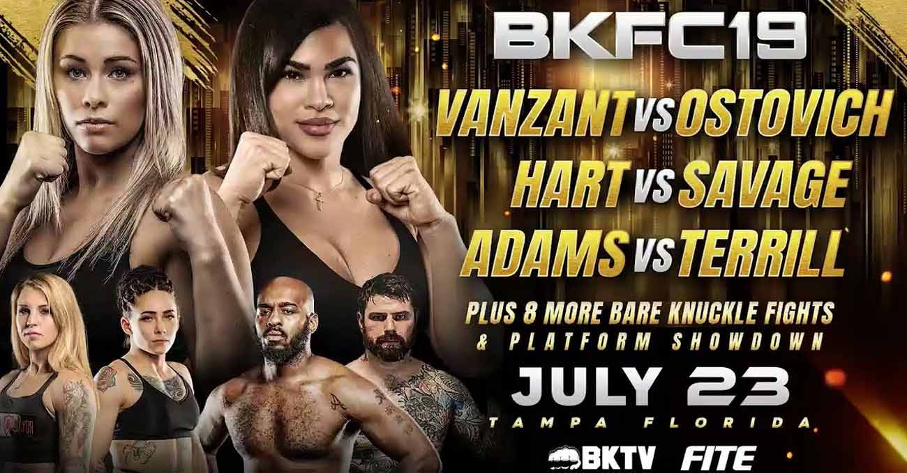 Paige VanZant vs Rachael Ostovich 2 full fight video BKFC 19 poster