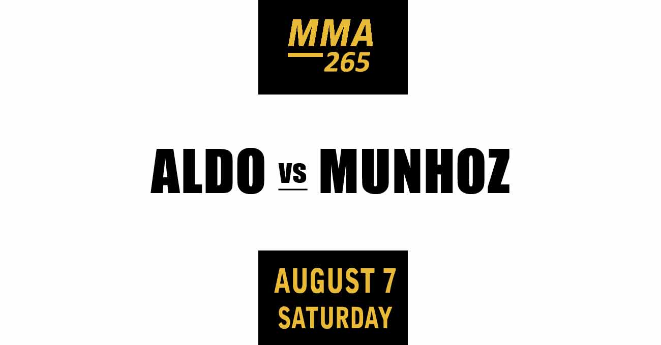 Jose Aldo vs Pedro Munhoz full fight video UFC 265 poster by ATBF