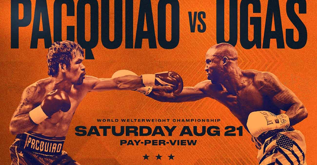 Manny Pacquiao vs Yordenis Ugas full fight video poster 2021-08-21