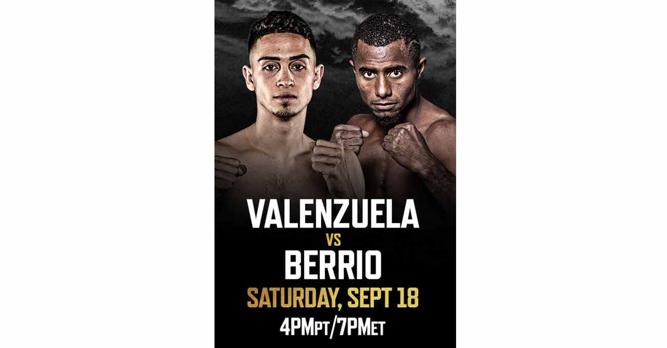 Jose Valenzuela vs Deiner Berrio full fight video poster 2021-09-18