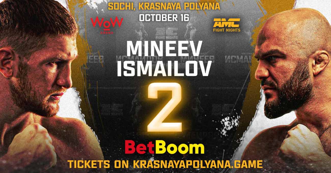 Magomed Ismailov vs Vladimir Mineev 2 full fight video AMC Fight Nights 105 poster