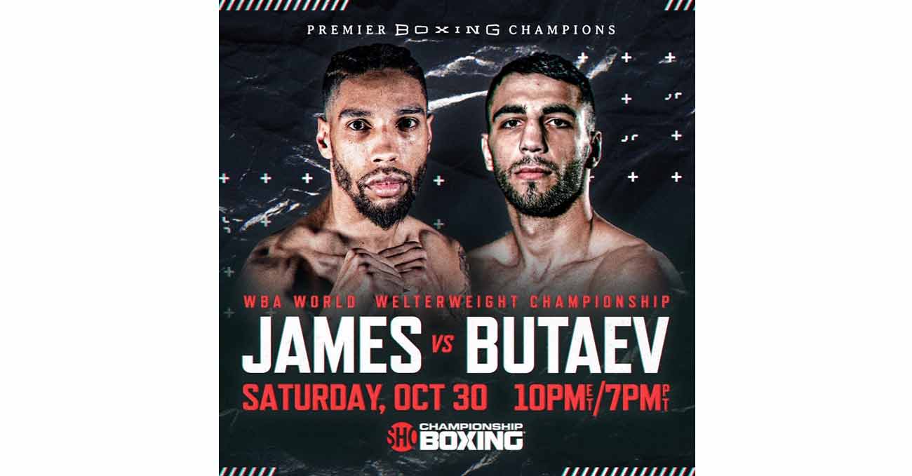 Jamal James vs Radzhab Butaev full fight video poster 2021-10-30