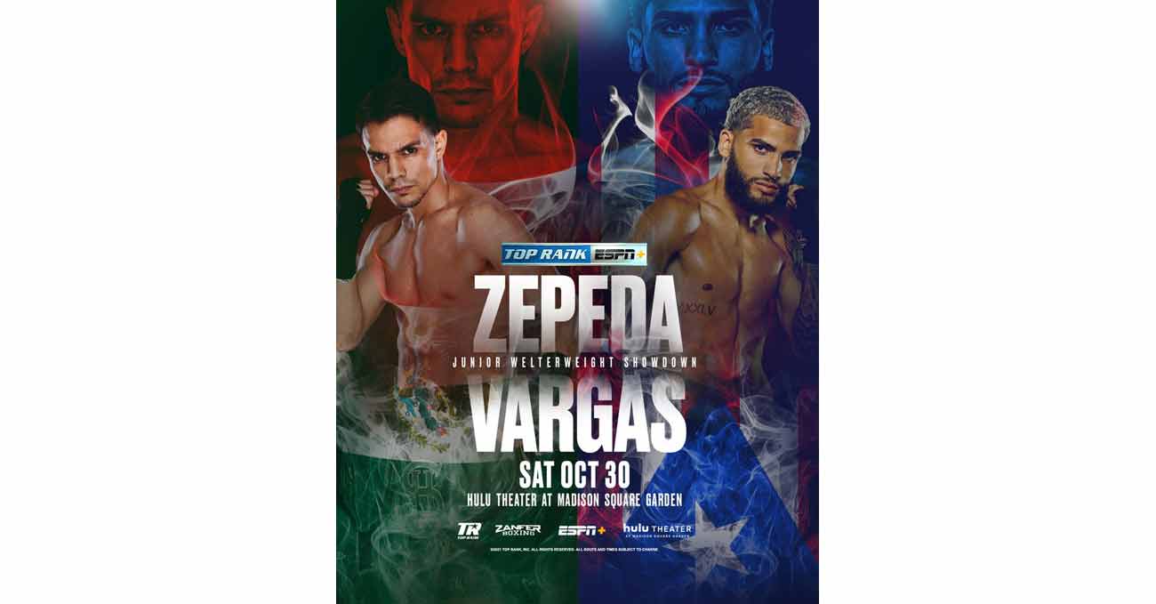 Jose Zepeda vs Josue Vargas full fight video poster 2021-10-30