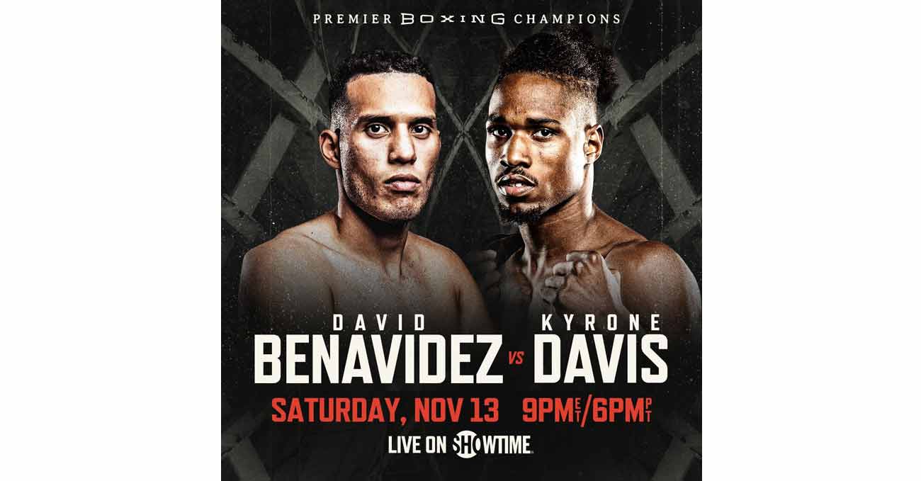 David Benavidez vs Kyrone Davis full fight video poster 2021-11-13