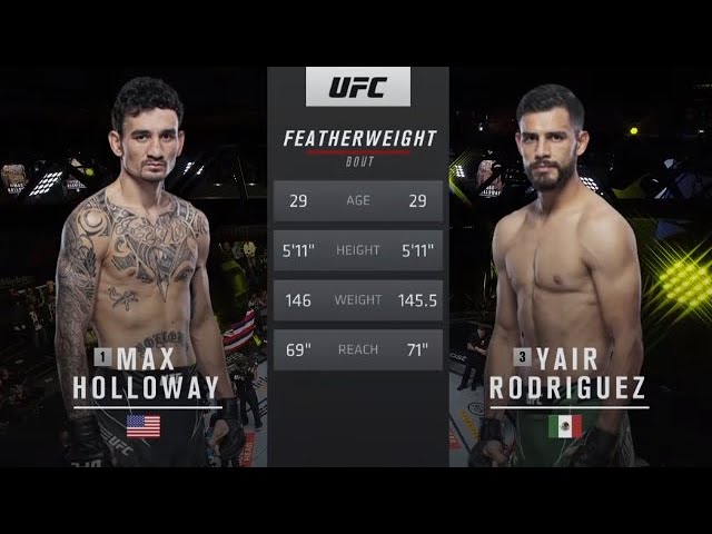 Max Holloway Vs Yair Rodriguez Full Fight Video Max Holloway vs Yair Rodriguez - full fight video UFC Vegas 42 highlights