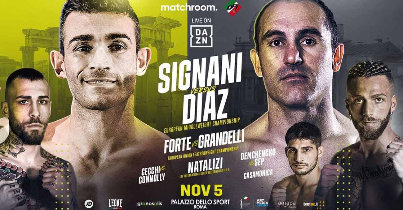 Matteo Signani vs Ruben Diaz full fight video poster 2021-11-05