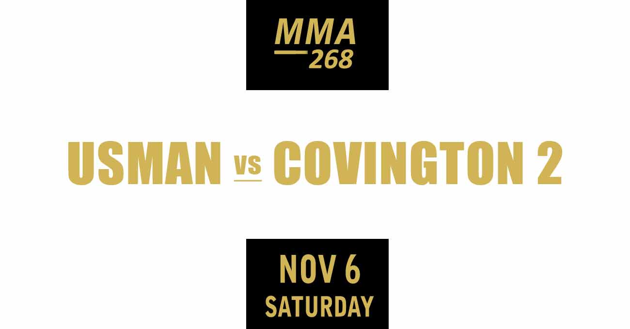 Kamaru Usman vs Colby Covington 2 full fight video UFC 268 poster by ATBF