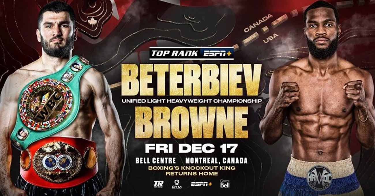 Artur Beterbiev vs Marcus Browne full fight video poster 2021-12-17