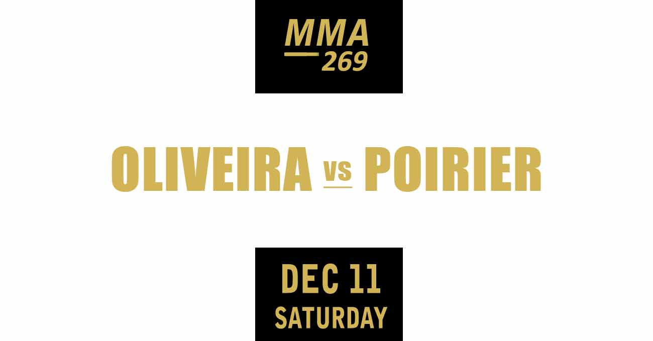 Charles Oliveira vs Dustin Poirier full fight video UFC 269 poster by ATBF