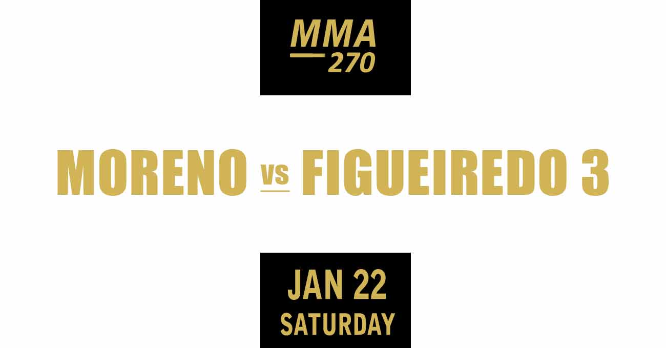 Brandon Moreno vs Deiveson Figueiredo 3 full fight video UFC 270 poster by ATBF