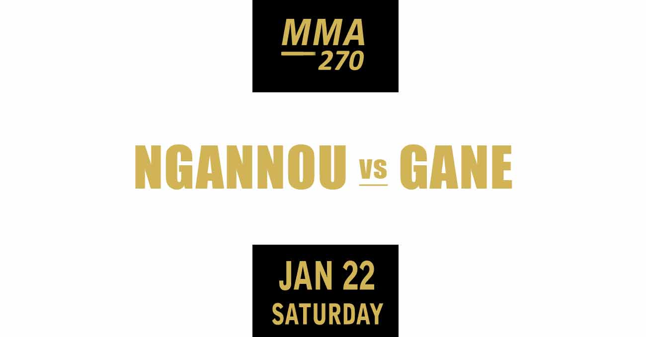 Francis Ngannou vs Ciryl Gane full fight video UFC 270 poster by ATBF