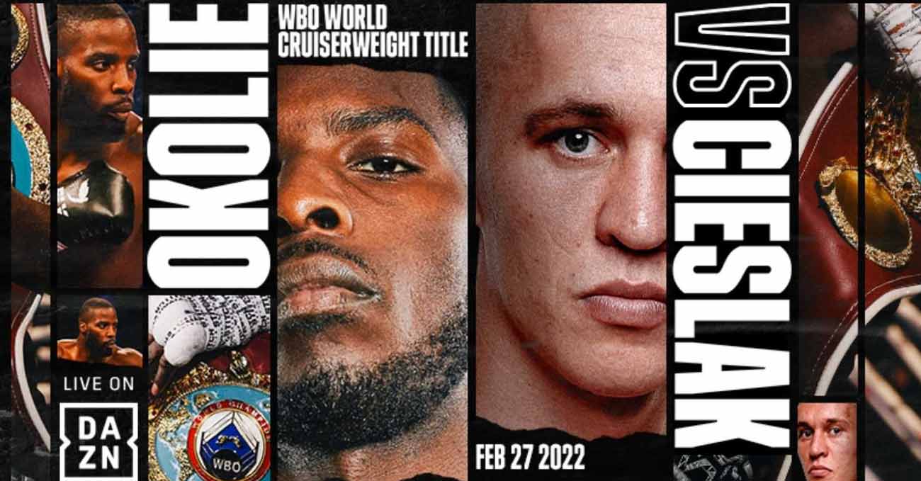 Lawrence Okolie vs Michal Cieslak full fight video poster 2022-02-27