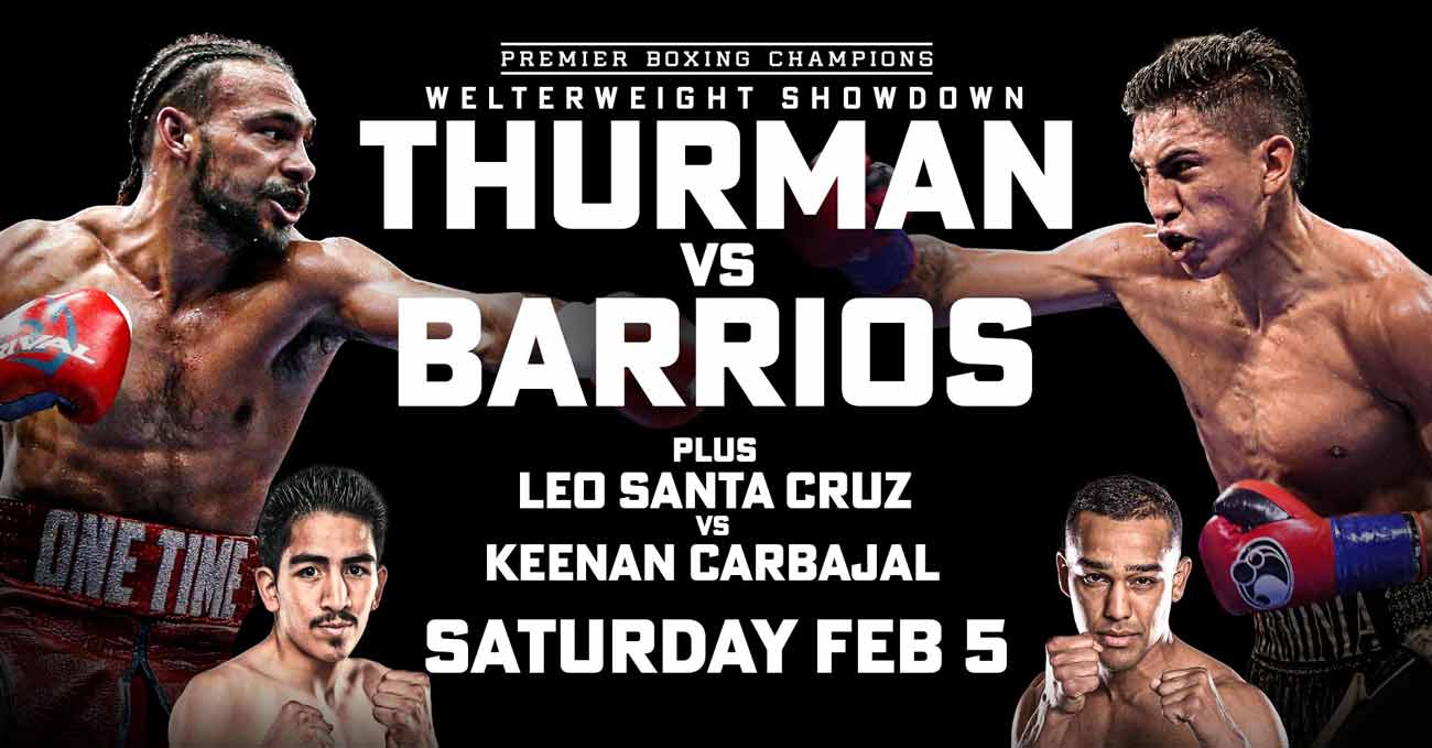 Keith Thurman vs Mario Barrios full fight video poster 2022-02-05