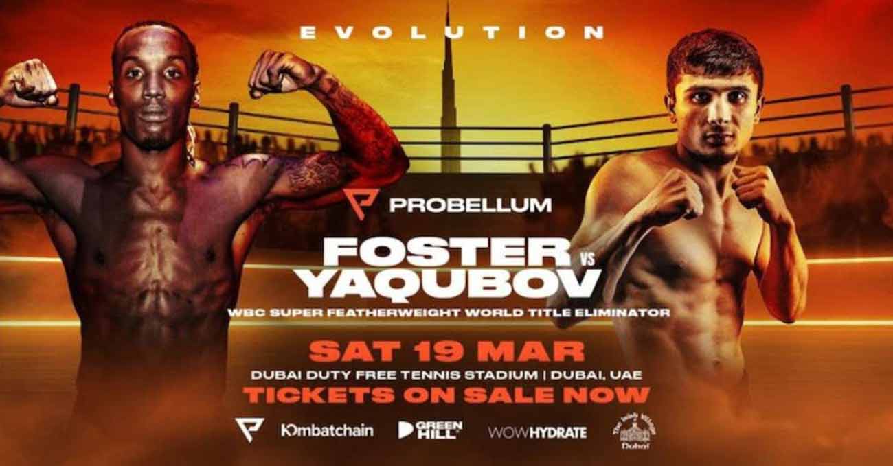 O'Shaquie Foster vs Muhammadkhuja Yaqubov full fight video poster 2022-03-18