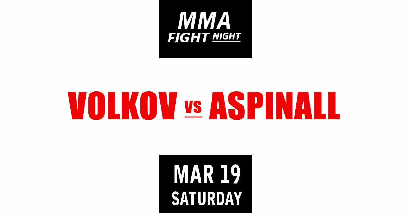 Alexander Volkov vs Tom Aspinall full fight video UFC Fight Night 204 poster by ATBF