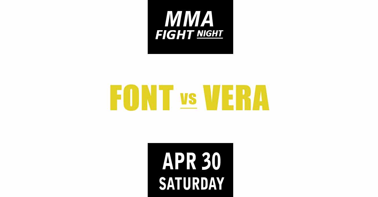 Rob Font vs Marlon Vera full fight video UFC Vegas 53 poster by ATBF