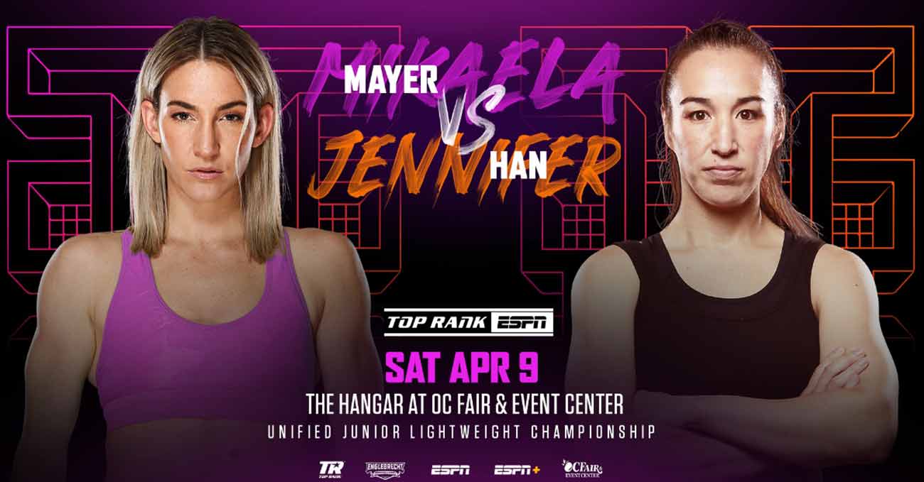 Mikaela Mayer vs Jennifer Han full fight video poster 2022-04-09