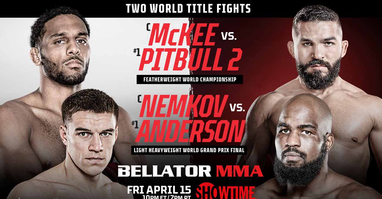 AJ McKee vs Patricio Pitbull Freire 2 full fight video Bellator 277 poster