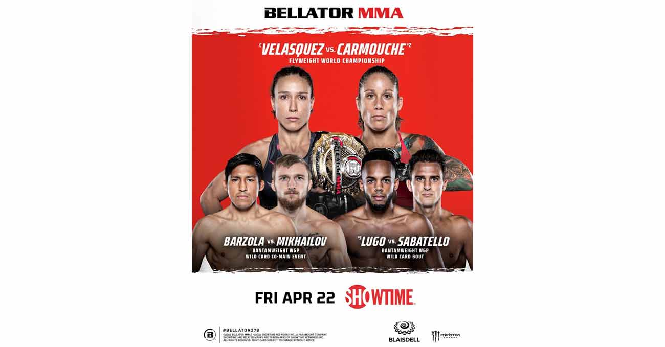 Juliana Velasquez vs Liz Carmouche full fight video Bellator 278 poster