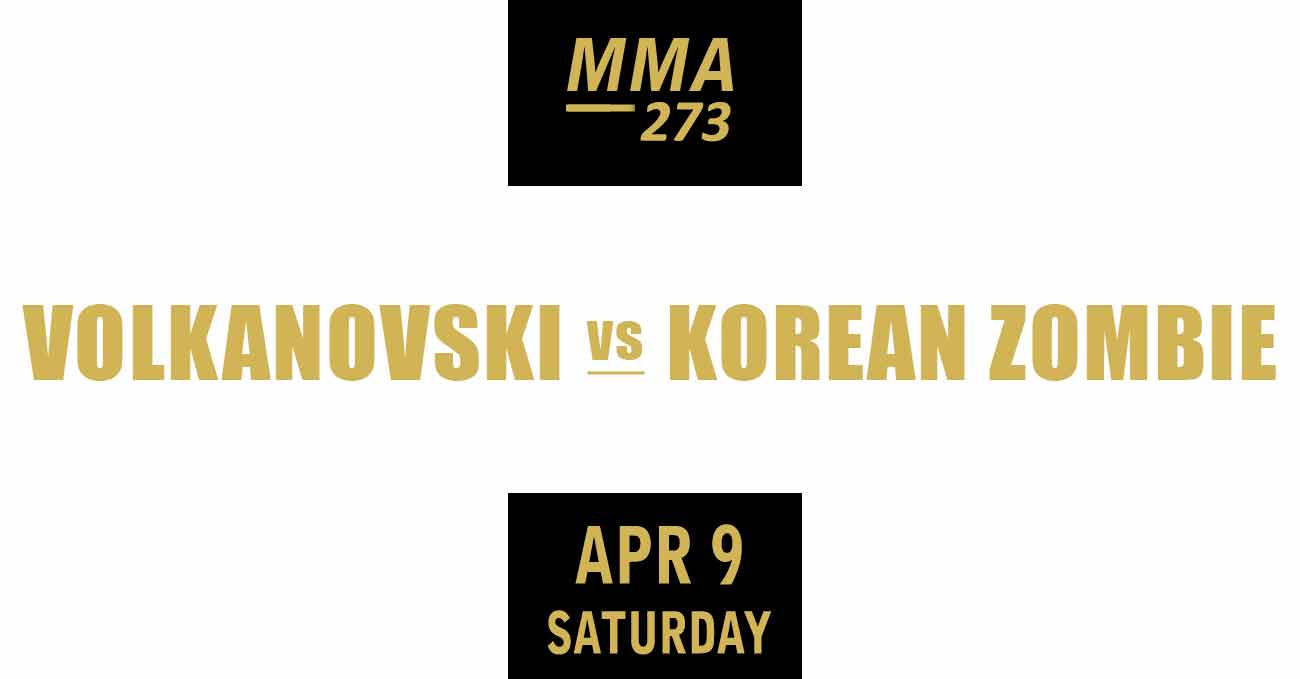 Alexander Volkanovski vs Chan Sung Jung full fight video UFC 273 poster by ATBF