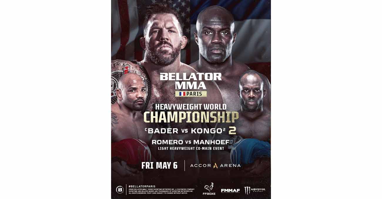 Ryan Bader vs Cheick Kongo 2 full fight video Bellator 280 poster