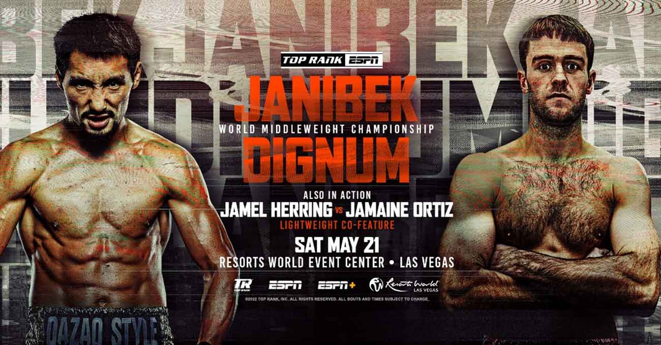 Zhanibek Alimkhanuly vs Danny Dignum full fight video poster 2022-05-21