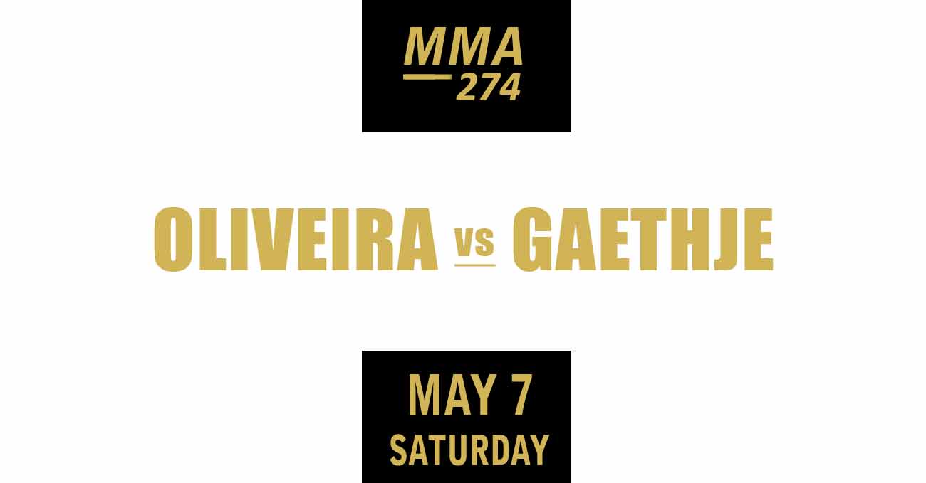 Charles Oliveira vs Justin Gaethje full fight video UFC 274 poster by ATBF