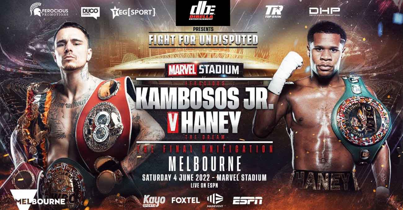 George Kambosos Jr vs Devin Haney full fight video poster 2022-06-05