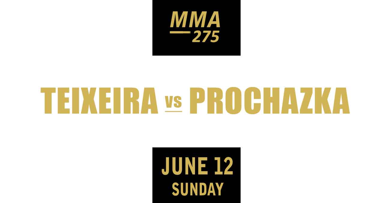Glover Teixeira vs Jiri Prochazka full fight video UFC 275 poster by ATBF