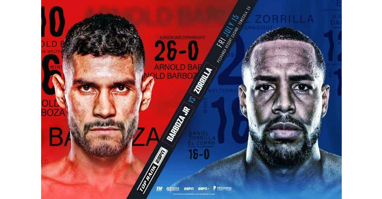 Arnold Barboza Jr vs Danielito Zorrilla full fight video poster 2022-07-15