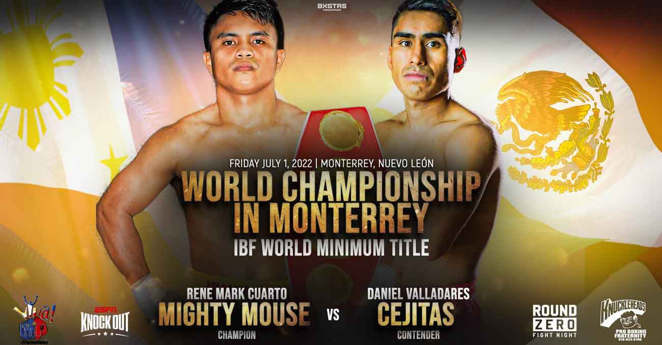 Rene Mark Cuarto vs Daniel Valladares full fight video poster 2022-07-01