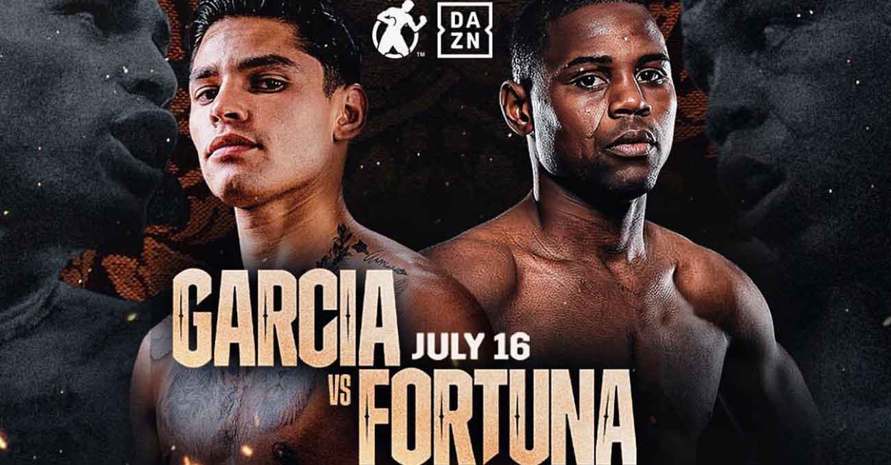 Ryan Garcia vs Javier Fortuna full fight video poster 2022-07-16