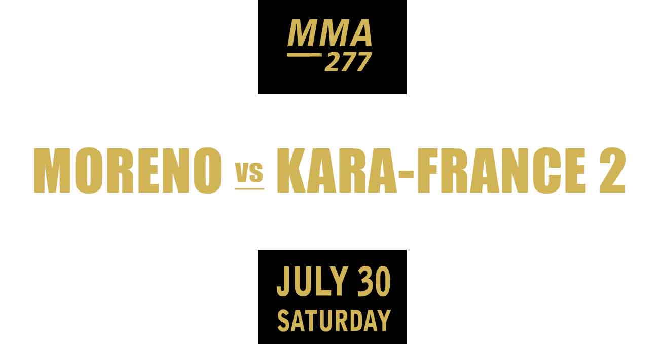 Brandon Moreno vs Kai Kara-France 2 full fight video UFC 277 poster by ATBF