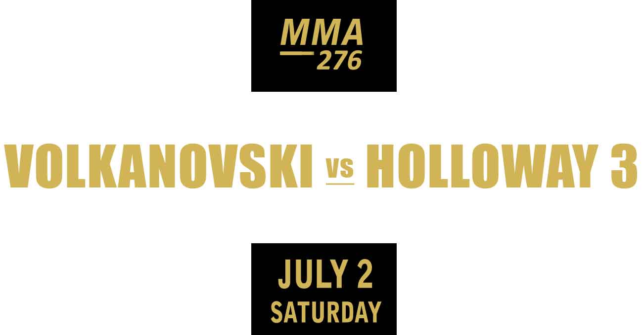 Alexander Volkanovski vs Max Holloway 3 full fight video UFC 276 poster by ATBF