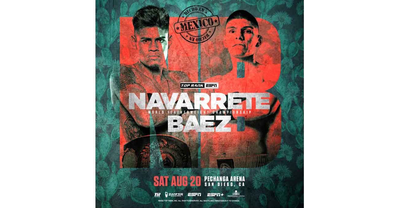 Emanuel Navarrete vs Eduardo Baez full fight video poster 2022-08-20